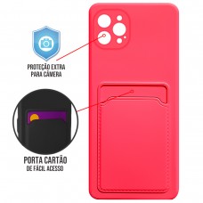 Capa para iPhone 12 Pro - Emborrachada Case Card Pink